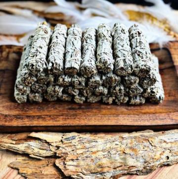 Mini White Sage Smudge Sticks (10-11cm)-THIN-50pk